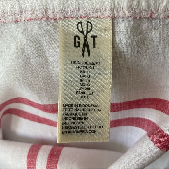 Goodthreads Red & White Striped Button Up Shirt - Picture 5 of 8